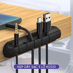 Phụ kiện giữ dây cáp sạc Giá Silicon mini cố định dây cáp sạc cho các thiết bị điện tử trên bàn làm việc - Hàng Chính Hãng PHỤ KIỆN DI ĐỘNG KHÁC