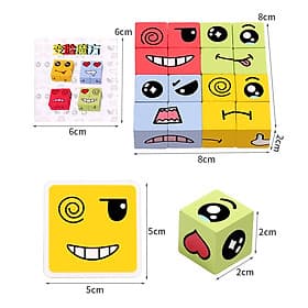 Đồ Chơi Khối Rubik Thay Đổi Khuôn Mặt,Trò Chơi Khéo Léo Sắp Xếp Biểu Cảm Khuôn Mặt Cho Trẻ Em Trò Chơi Gia Đình Giúp Bé Cai Điện Thoại - Hàng Chính Hãng